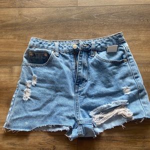 Distressed Jean Shorts